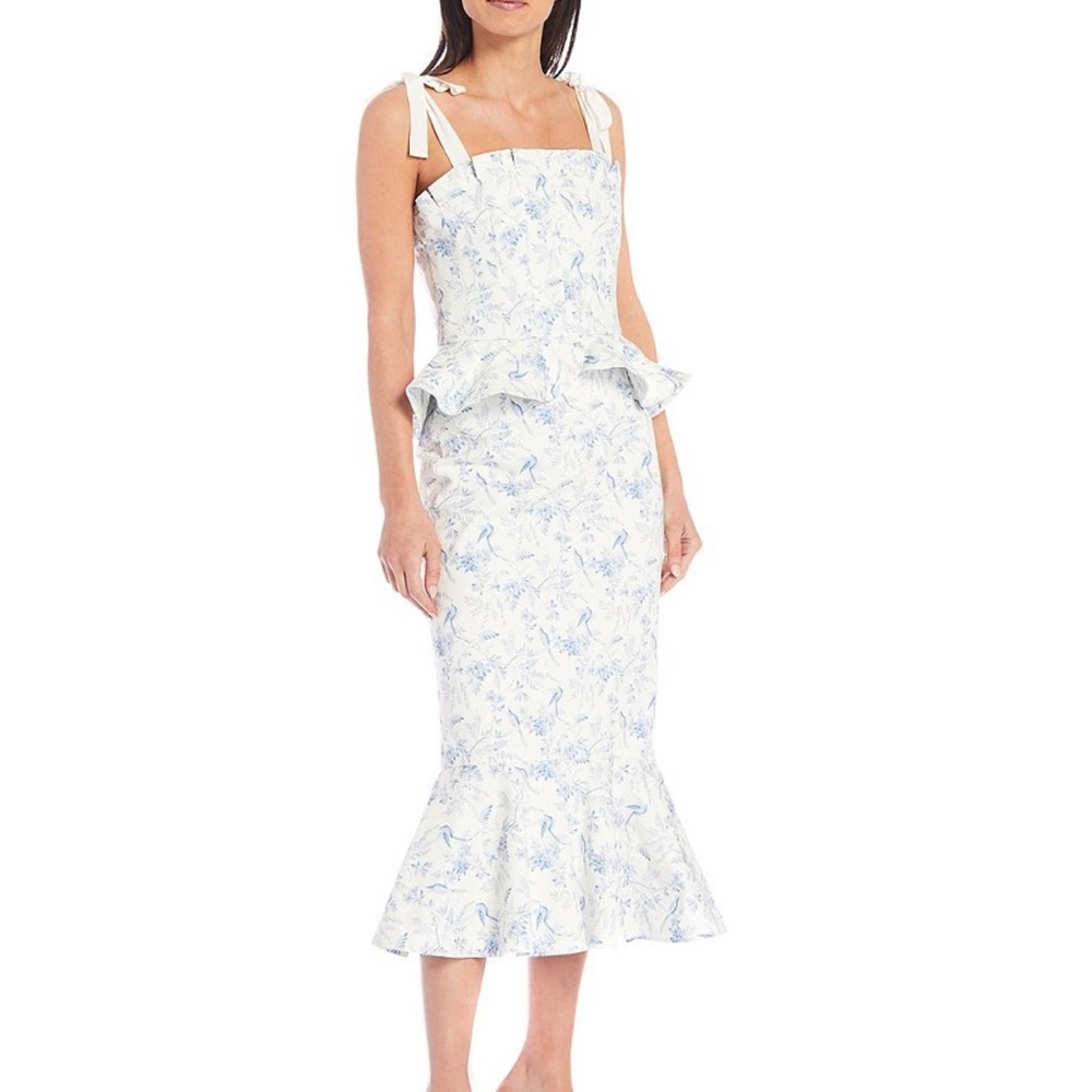 Antonio Melani x Born on Fifth Pippa Floral Peplum Midi Dress Size 4 NWT